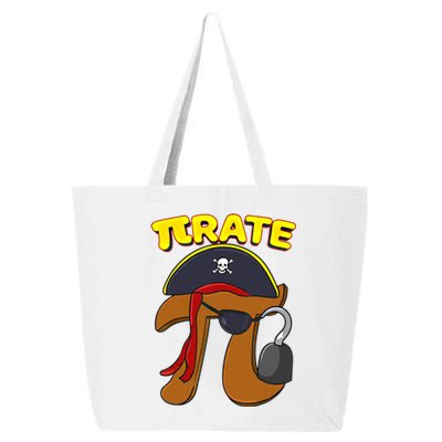 Pi Day Pirate Pi Symbol Graphic Art Math Lover Gift 25L Jumbo Tote