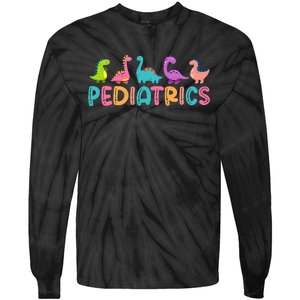 Pediatrics Dinosaurs Peds Nurse Crew Appreciation Pediatric Tie-Dye Long Sleeve Shirt