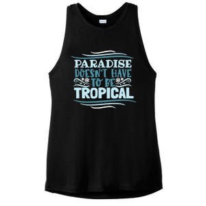 Paradise DoesnT Ladies PosiCharge Tri-Blend Wicking Tank