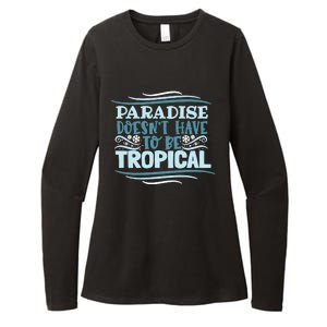 Paradise DoesnT Womens CVC Long Sleeve Shirt