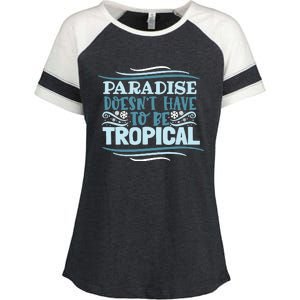 Paradise DoesnT Enza Ladies Jersey Colorblock Tee