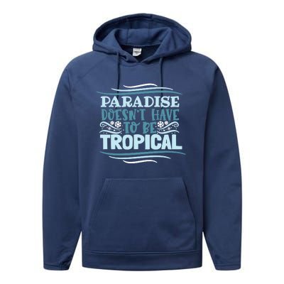 Paradise DoesnT Performance Fleece Hoodie