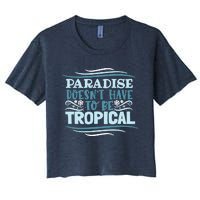 Paradise DoesnT Women's Crop Top Tee