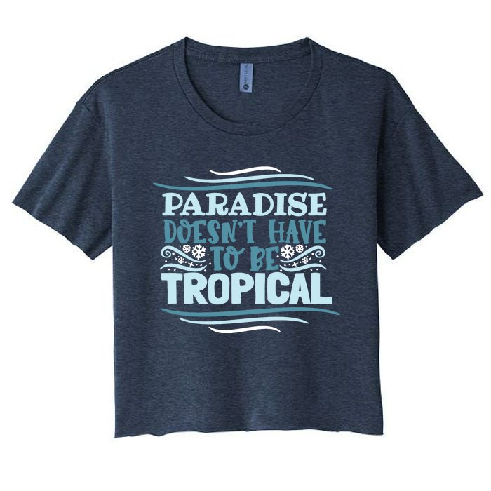 Paradise DoesnT Women's Crop Top Tee