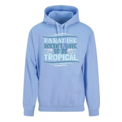 Paradise DoesnT Unisex Surf Hoodie