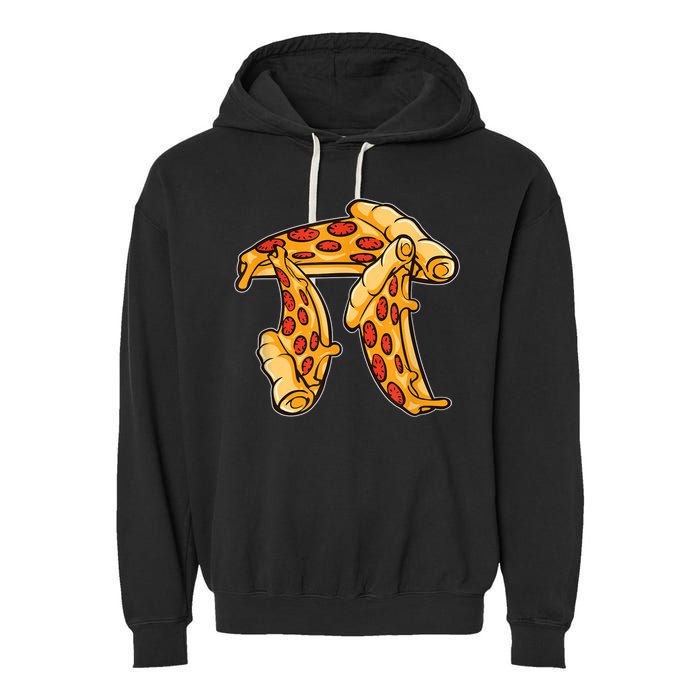 Pi Day Pizza Pi Funny Math Food Garment-Dyed Fleece Hoodie