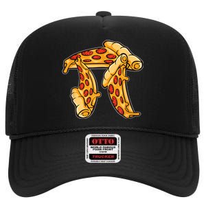 Pi Day Pizza Pi Funny Math Food High Crown Mesh Back Trucker Hat