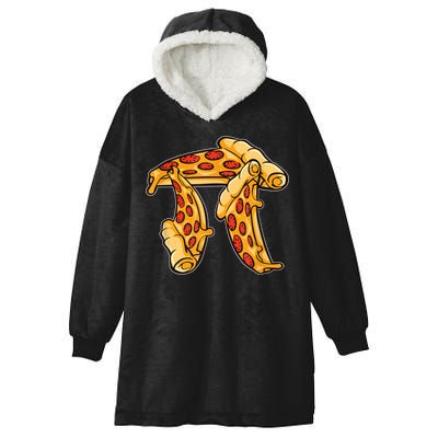 Pi Day Pizza Pi Funny Math Food Hooded Wearable Blanket