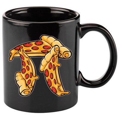 Pi Day Pizza Pi Funny Math Food 11oz C Handle Ceramic Mug