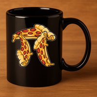 Pi Day Pizza Pi Funny Math Food 11oz C Handle Ceramic Mug