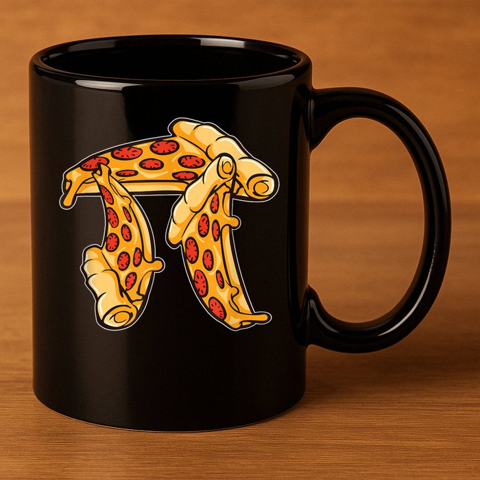 Pi Day Pizza Pi Funny Math Food 11oz C Handle Ceramic Mug