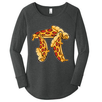 Pi Day Pizza Pi Funny Math Food Women's Perfect Tri Tunic Long Sleeve Shirt