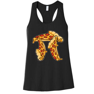 Pi Day Pizza Pi Funny Math Food Women's Racerback Tank