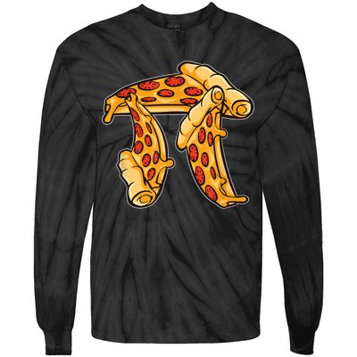Pi Day Pizza Pi Funny Math Food Tie-Dye Long Sleeve Shirt