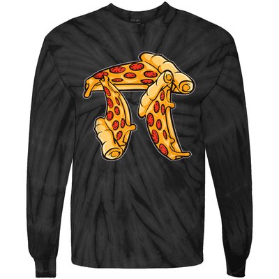 Pi Day Pizza Pi Funny Math Food Tie-Dye Long Sleeve Shirt