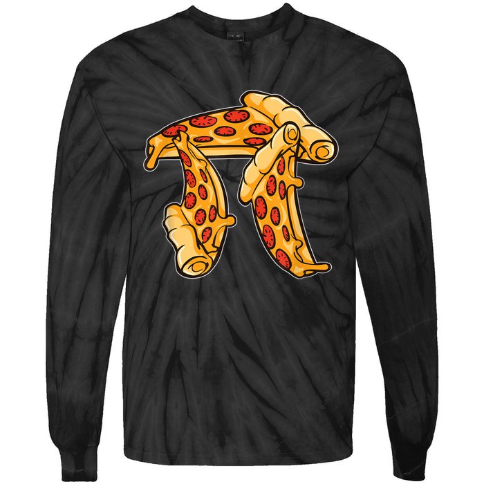 Pi Day Pizza Pi Funny Math Food Tie-Dye Long Sleeve Shirt