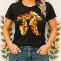 Pi Day Pizza Pi Funny Math Food Womens T-Shirt