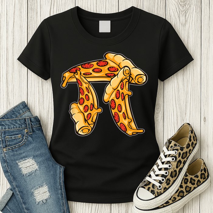 Pi Day Pizza Pi Funny Math Food Womens T-Shirt