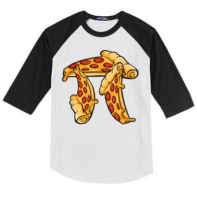 Pi Day Pizza Pi Funny Math Food Kids Colorblock Raglan Jersey
