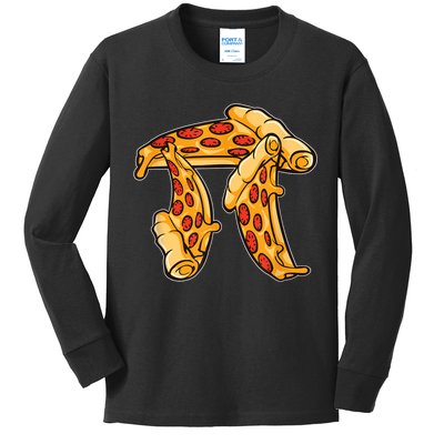 Pi Day Pizza Pi Funny Math Food Kids Long Sleeve Shirt