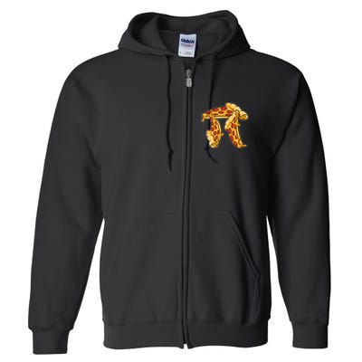 Pi Day Pizza Pi Funny Math Food Full Zip Hoodie