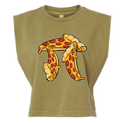 Pi Day Pizza Pi Funny Math Food Garment-Dyed Women's Muscle Tee