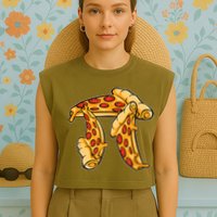 Pi Day Pizza Pi Funny Math Food Garment-Dyed Women's Muscle Tee