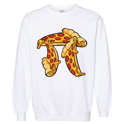 Pi Day Pizza Pi Funny Math Food Garment-Dyed Sweatshirt