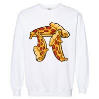Pi Day Pizza Pi Funny Math Food Garment-Dyed Sweatshirt
