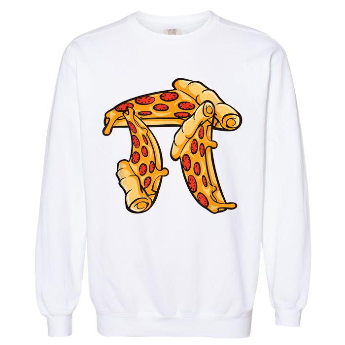 Pi Day Pizza Pi Funny Math Food Garment-Dyed Sweatshirt