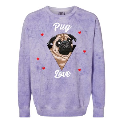 Pug Dog Pet Holder Dog Love Pug Love Colorblast Crewneck Sweatshirt