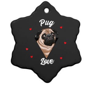 Pug Dog Pet Holder Dog Love Pug Love Ceramic Star Ornament