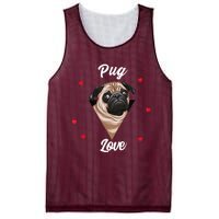 Pug Dog Pet Holder Dog Love Pug Love Mesh Reversible Basketball Jersey Tank