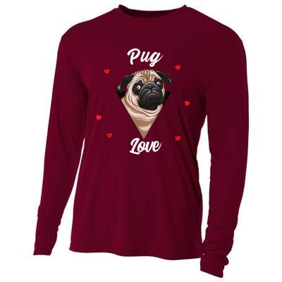 Pug Dog Pet Holder Dog Love Pug Love Cooling Performance Long Sleeve Crew