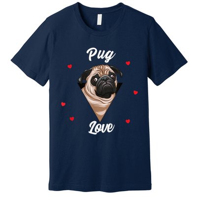 Pug Dog Pet Holder Dog Love Pug Love Premium T-Shirt