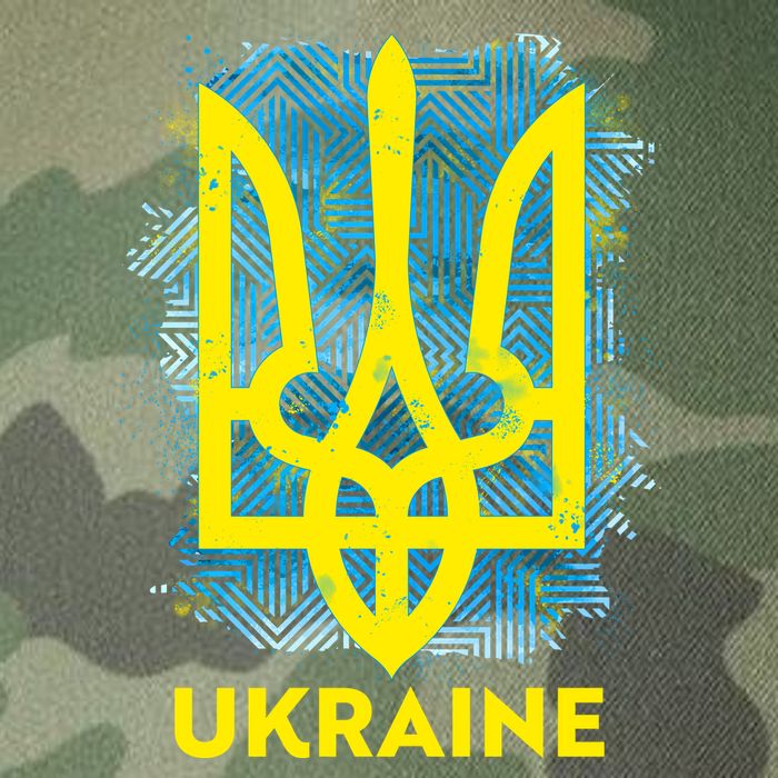 Painted Distressed Pattern Ukraine Coat Of Arms Flag Legacy Tie Dye Trucker Hat