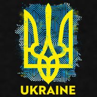 Painted Distressed Pattern Ukraine Coat Of Arms Flag Ladies PosiCharge Tri-Blend Wicking Tank