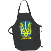 Painted Distressed Pattern Ukraine Coat Of Arms Flag Apron