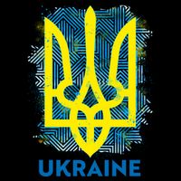 Painted Distressed Pattern Ukraine Coat Of Arms Flag 16oz Travel Tumbler