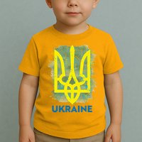 Painted Distressed Pattern Ukraine Coat Of Arms Flag Toddler T-Shirt