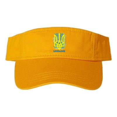Painted Distressed Pattern Ukraine Coat Of Arms Flag Visor