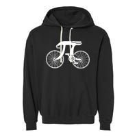 Pi Day Pi Cycle Bicycle Bike Math Symbol 3 14 Cyclist Pun Garment-Dyed Fleece Hoodie