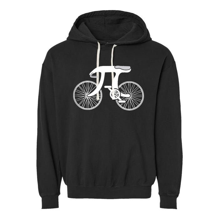 Pi Day Pi Cycle Bicycle Bike Math Symbol 3 14 Cyclist Pun Garment-Dyed Fleece Hoodie
