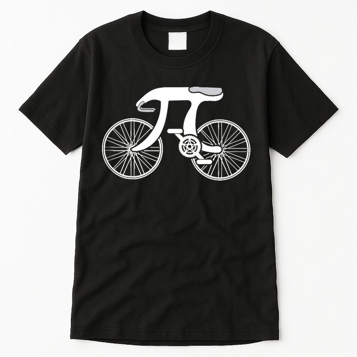 Pi Day Pi Cycle Bicycle Bike Math Symbol 3 14 Cyclist Pun Tall T-Shirt