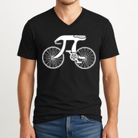 Pi Day Pi Cycle Bicycle Bike Math Symbol 3 14 Cyclist Pun V-Neck T-Shirt
