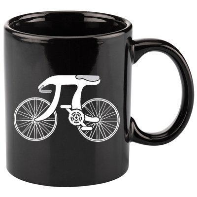 Pi Day Pi Cycle Bicycle Bike Math Symbol 3 14 Cyclist Pun 11oz C Handle Ceramic Mug