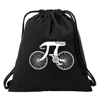 Pi Day Pi Cycle Bicycle Bike Math Symbol 3 14 Cyclist Pun Drawstring Bag
