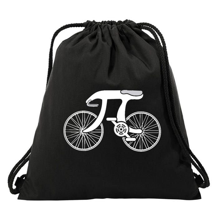 Pi Day Pi Cycle Bicycle Bike Math Symbol 3 14 Cyclist Pun Drawstring Bag