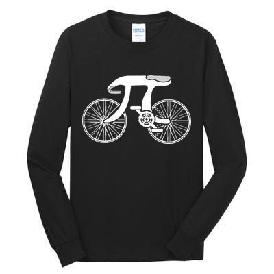 Pi Day Pi Cycle Bicycle Bike Math Symbol 3 14 Cyclist Pun Tall Long Sleeve T-Shirt