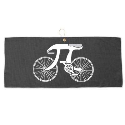 Pi Day Pi Cycle Bicycle Bike Math Symbol 3 14 Cyclist Pun Large Microfiber Waffle Golf Towel